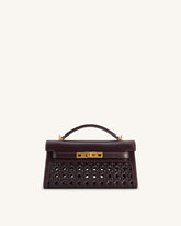 Noor Top Handle Bag - Dark Red