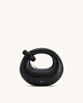 Abacus Mini Top Handle Bag - Black Croc