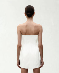 Orchid Appliqu¨¦ Strapless Dress - White