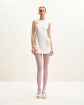 Blooming Beauty Evening Dress - White