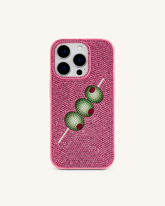 Olive Skewer Rhinestone Phone Case ¨C Pink
