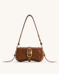 Joy Crushed Shoulder Bag - Brown