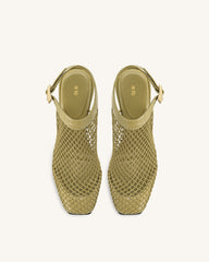 Genesis Heeled Sandals - Olive Green
