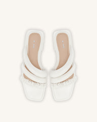 Jada Flat Mule - White