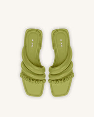 Jada Flat Mule - Lime Green