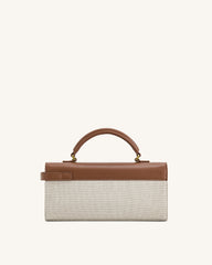 Keyla Top Handbag - Brown Canvas