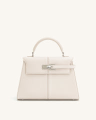 Elise Large Top Handle Bag - White