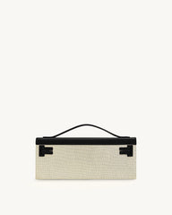 Bria Structured Top Handle Bag - Black Canvas