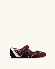 Zoe Mary Janes Flats ¨C Burgundy Black