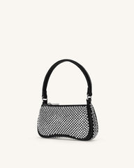 Eva Artificial Crystal Mini Shoulder Bag - Black
