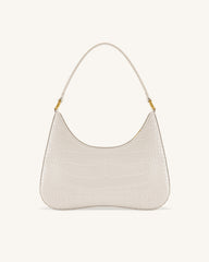 Ruby Shoulder Bag - White Croc