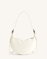 Tessa Crushed Shoulder Bag - White