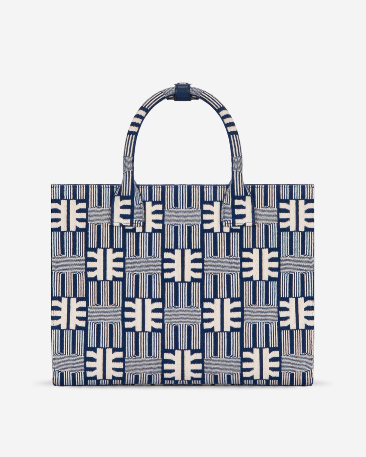 FEI Jacquard Knit Medium Tote Bag - Navy
