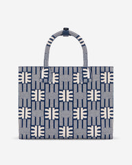 FEI Jacquard Knit Medium Tote Bag - Navy