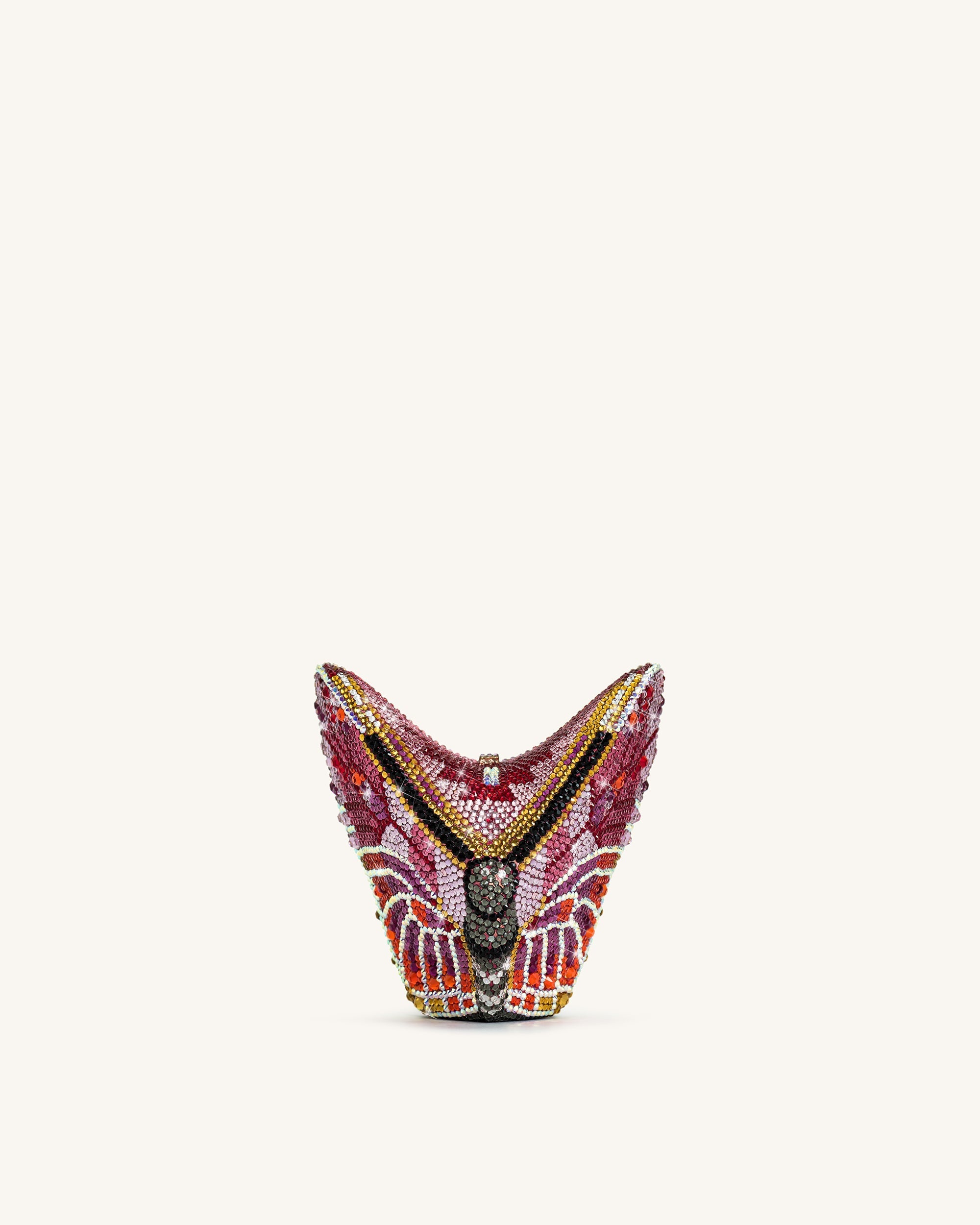 Paisley Crystal Butterfly Clutch - Multicolor