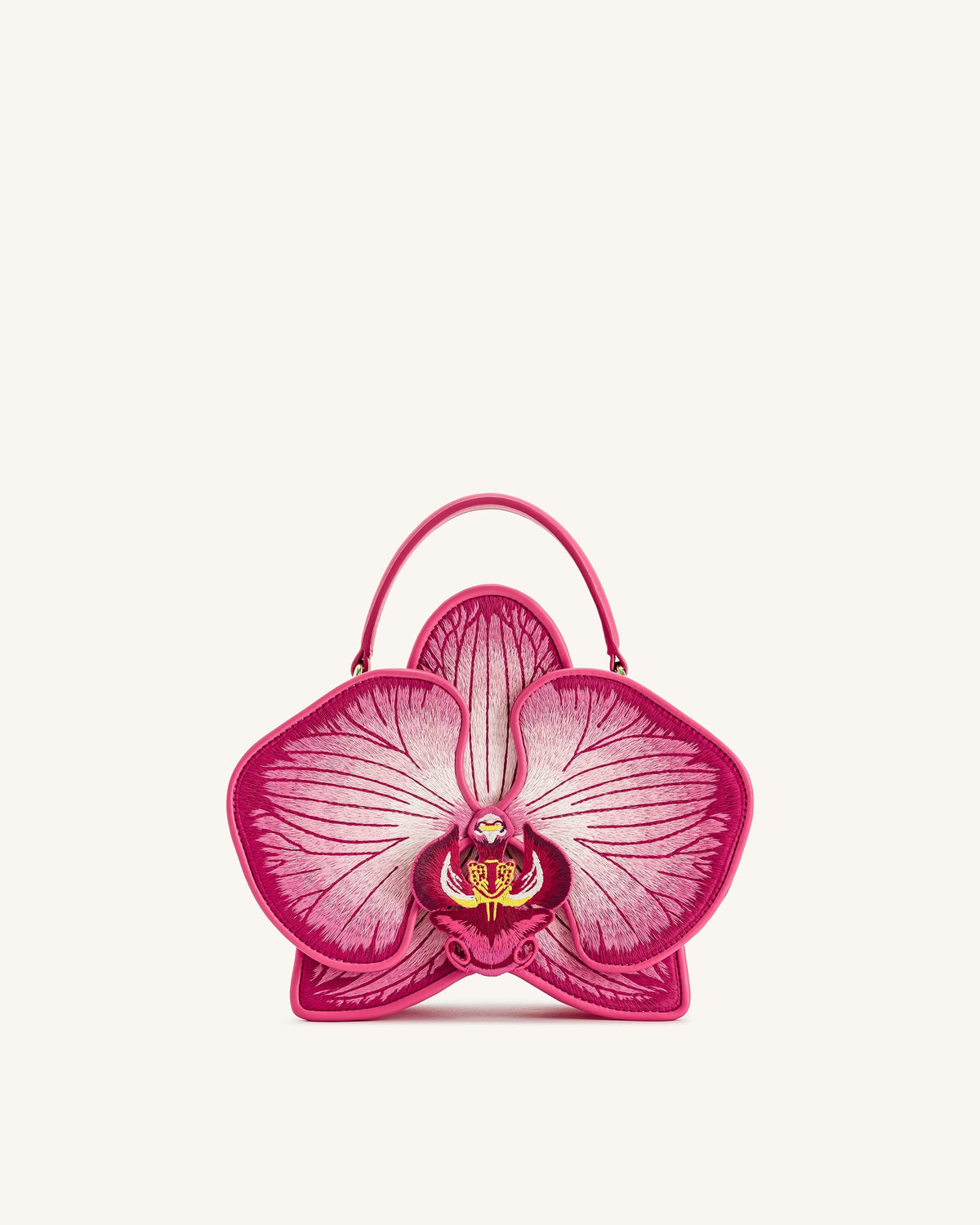 Flora Orchid Shaped Top Handle Bag - Pink