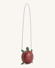 Ava Turtle Shape Handbag - Brown