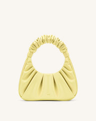 Gabbi Ruched Hobo Handbag - Light Yellow