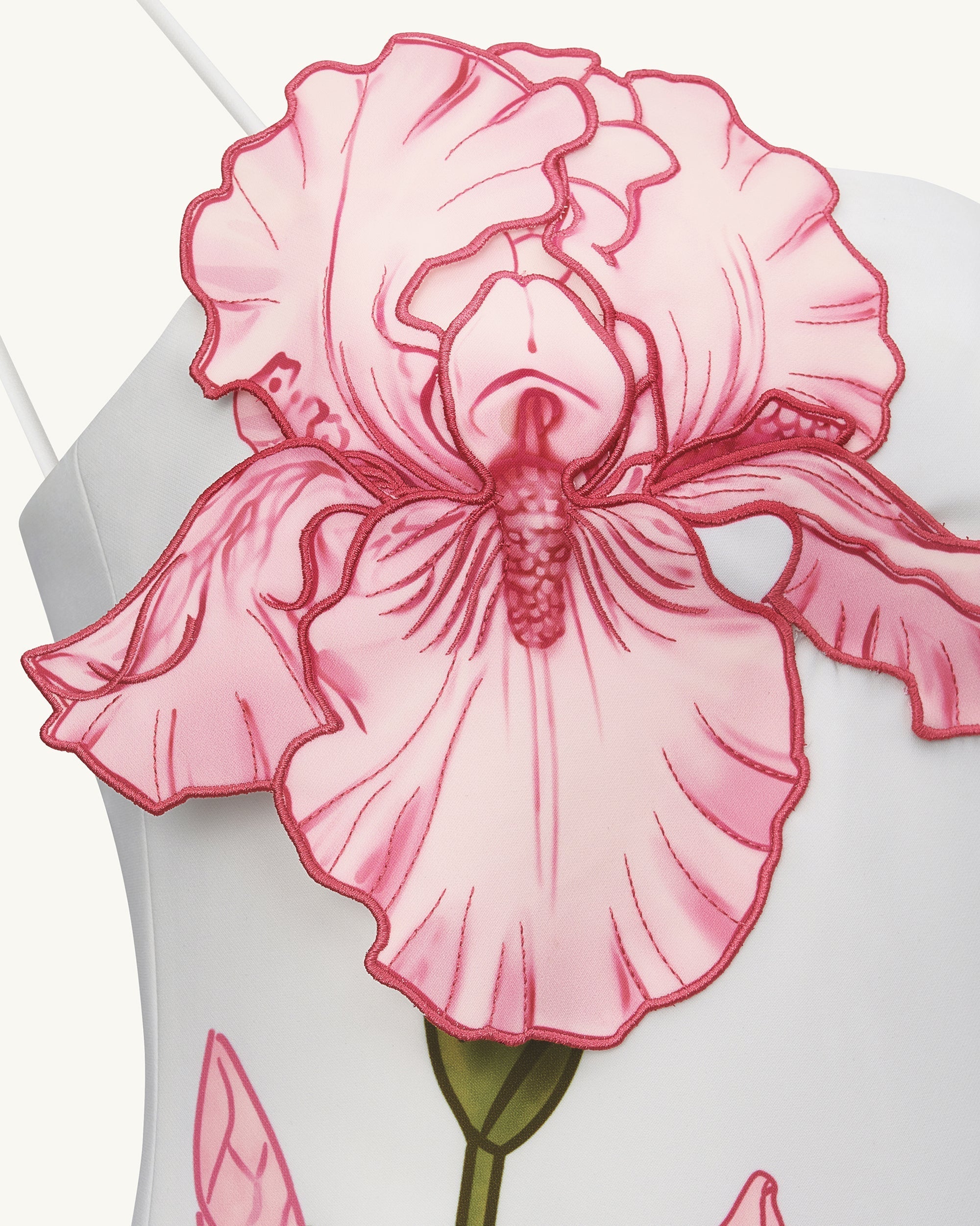 Iris Appliqu¨¦ Mini Dress - White