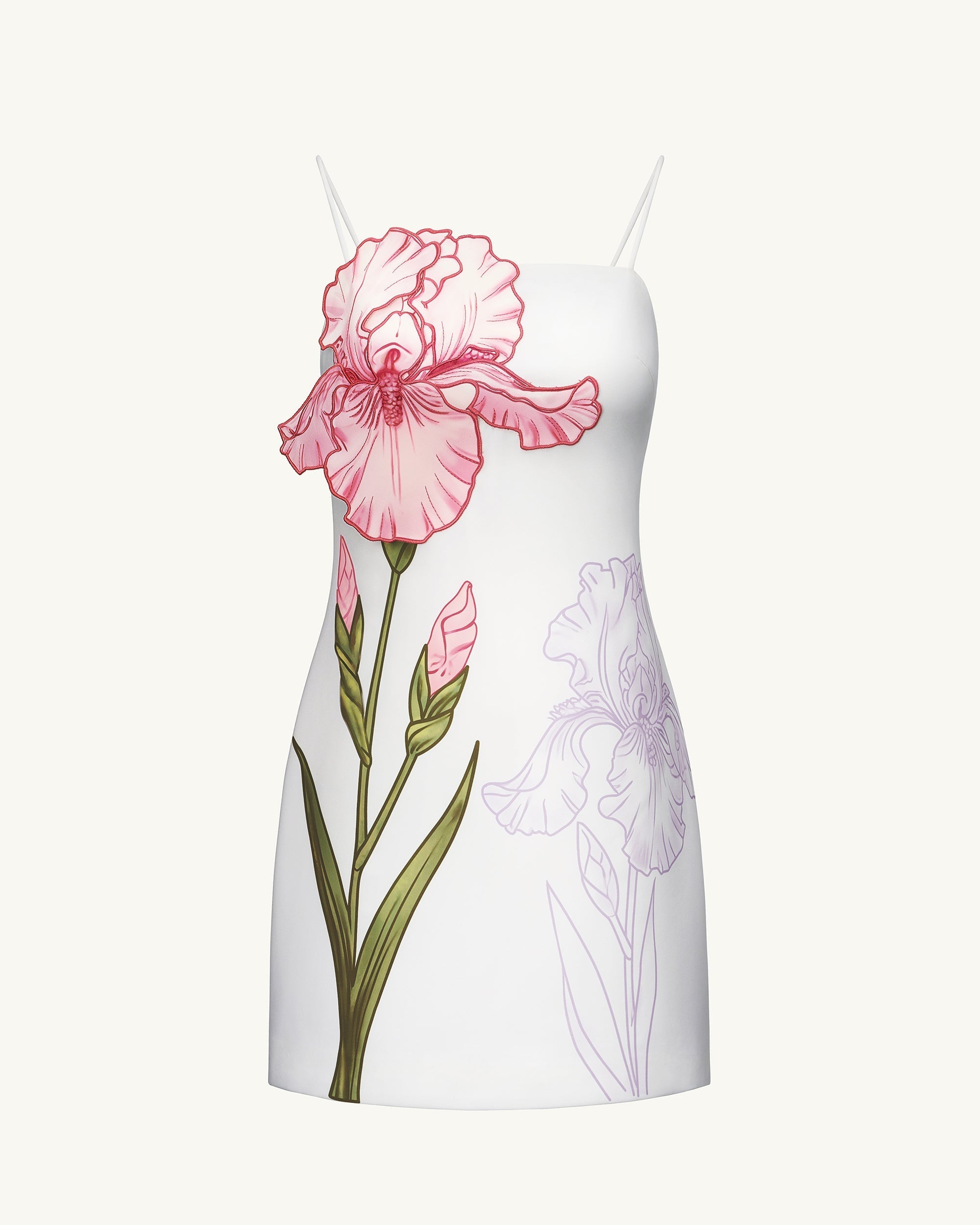 Iris Appliqu¨¦ Mini Dress - White