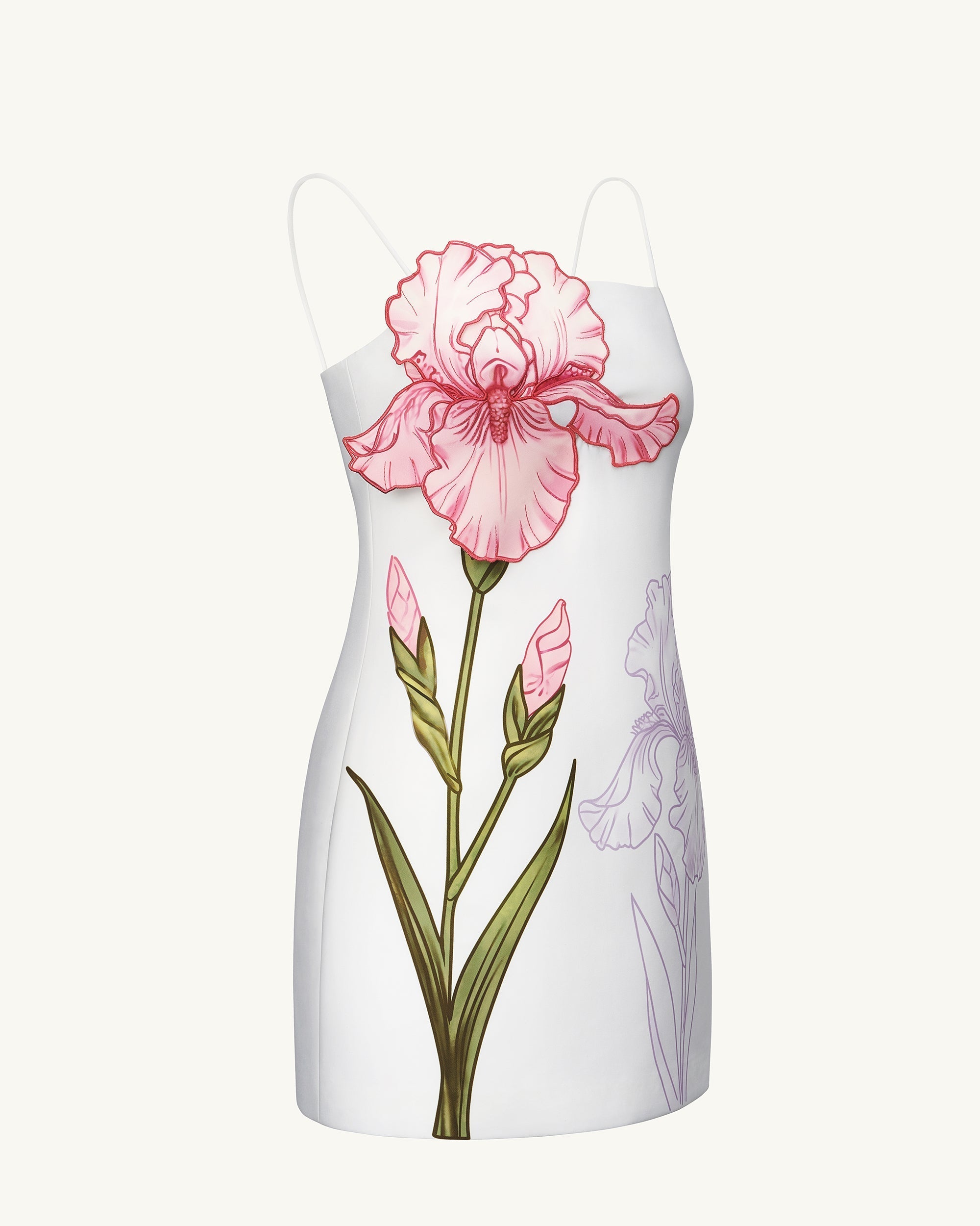 Iris Appliqu¨¦ Mini Dress - White