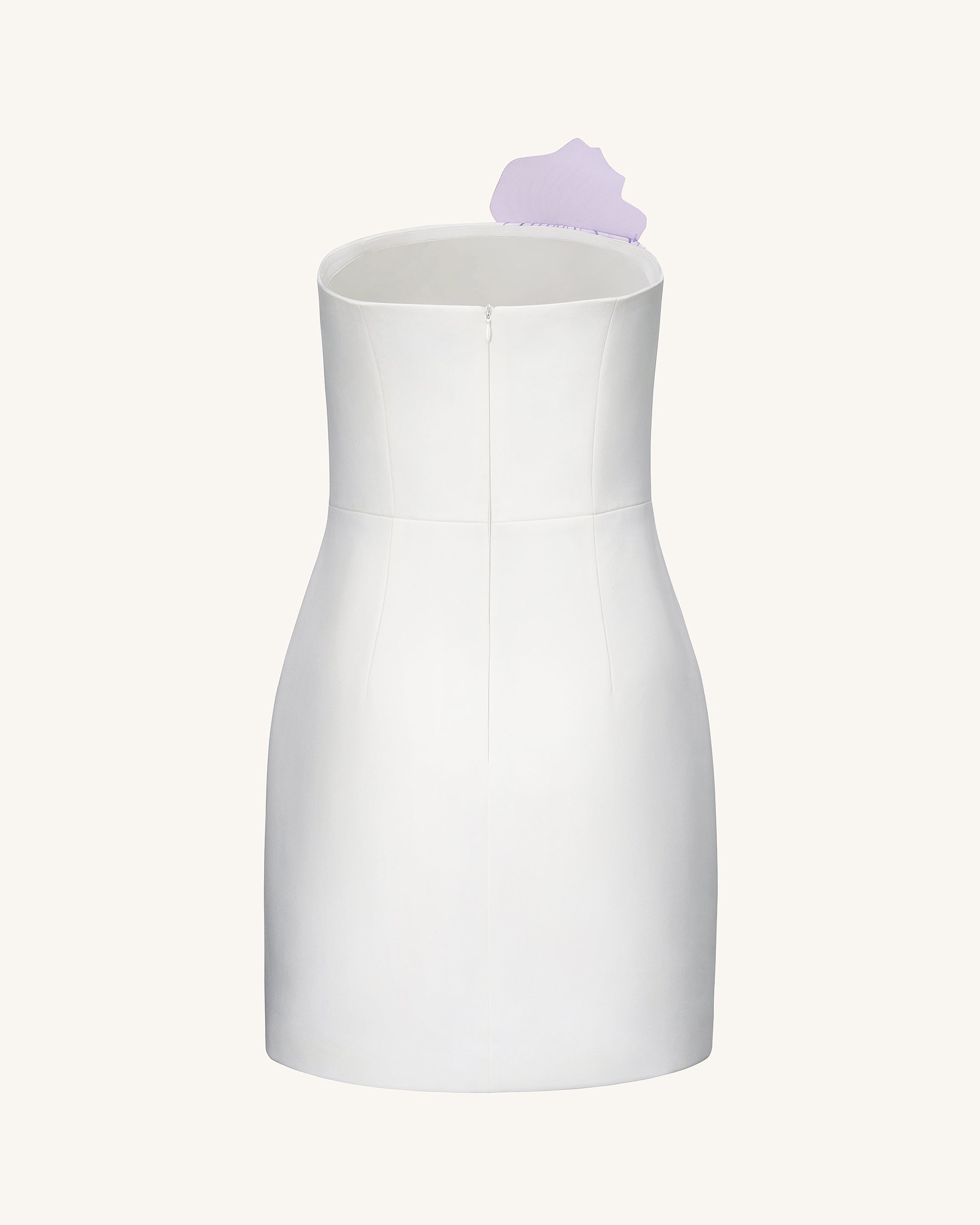 Slipper Orchid Appliqu¨¦ Mini Dress - White