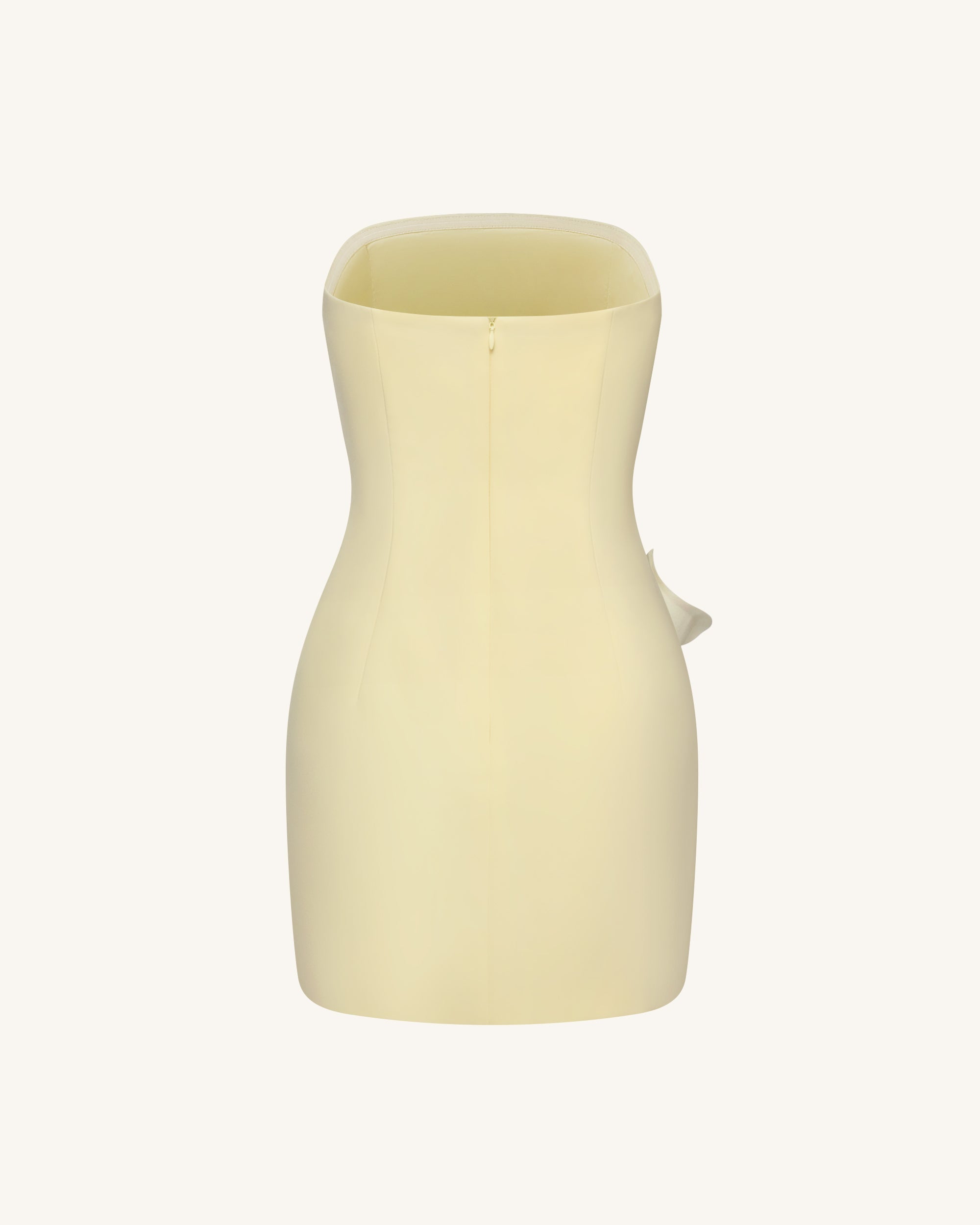 Strapless Floral Appliqu¨¦ Dress - Yellow
