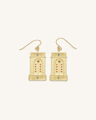 Roman Arch Earrings - 18ct Gold Plated & Multicolor Zircon