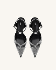 Haidi Artificial Crystal Pumps - Black