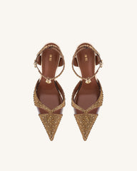 Haidi Artificial Crystal Pumps - Brown