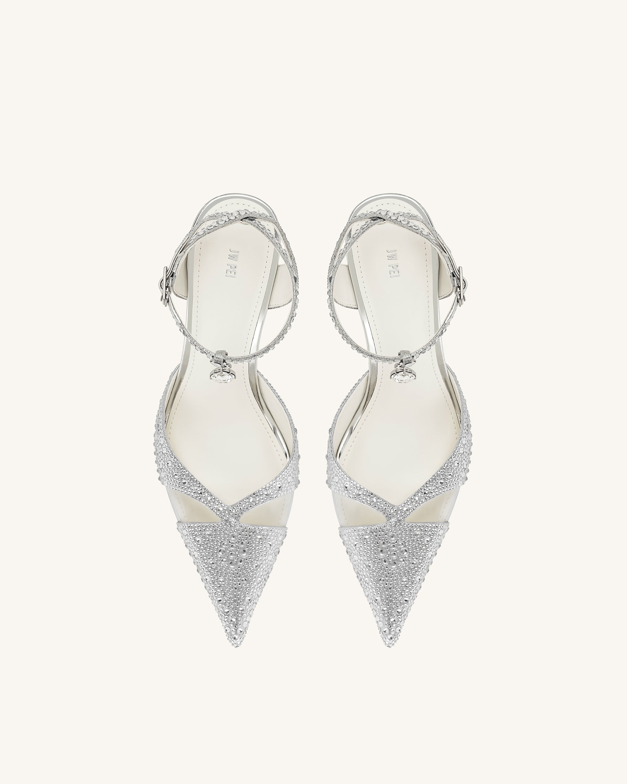 Haidi Artificial Crystal Pumps - Silver