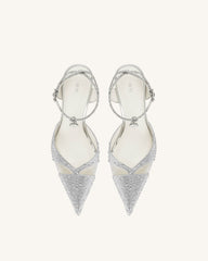 Haidi Artificial Crystal Pumps - Silver