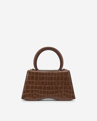 Molly Top Handle Bag - Brown Croc