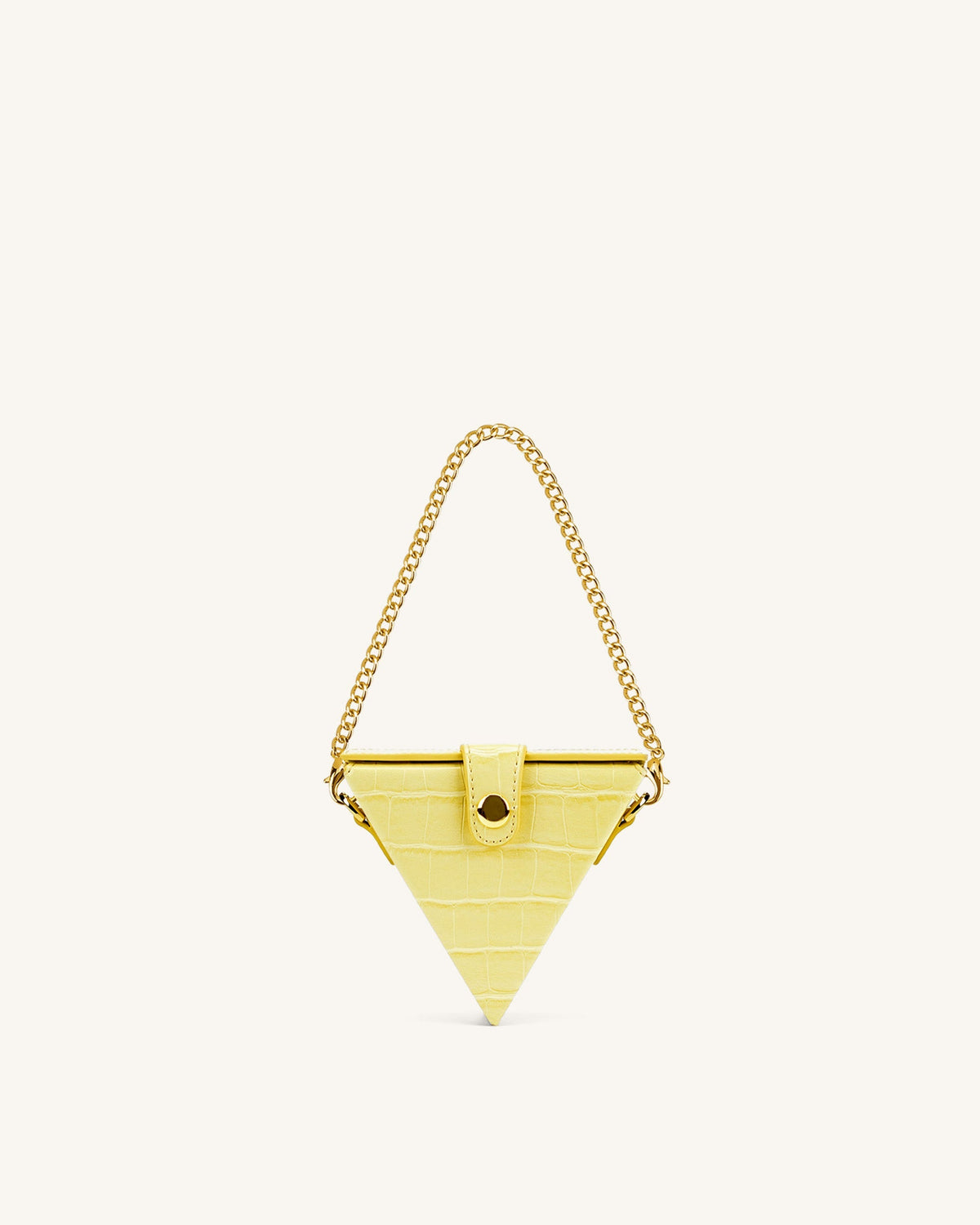 Triangle Mini Box - Light Yellow Croc