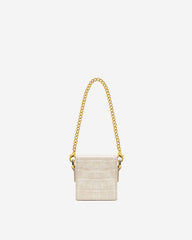 Square Mini Box - Ivory  Croc