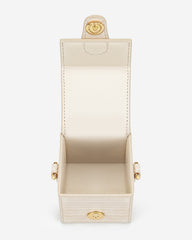 Square Mini Box - Ivory  Croc