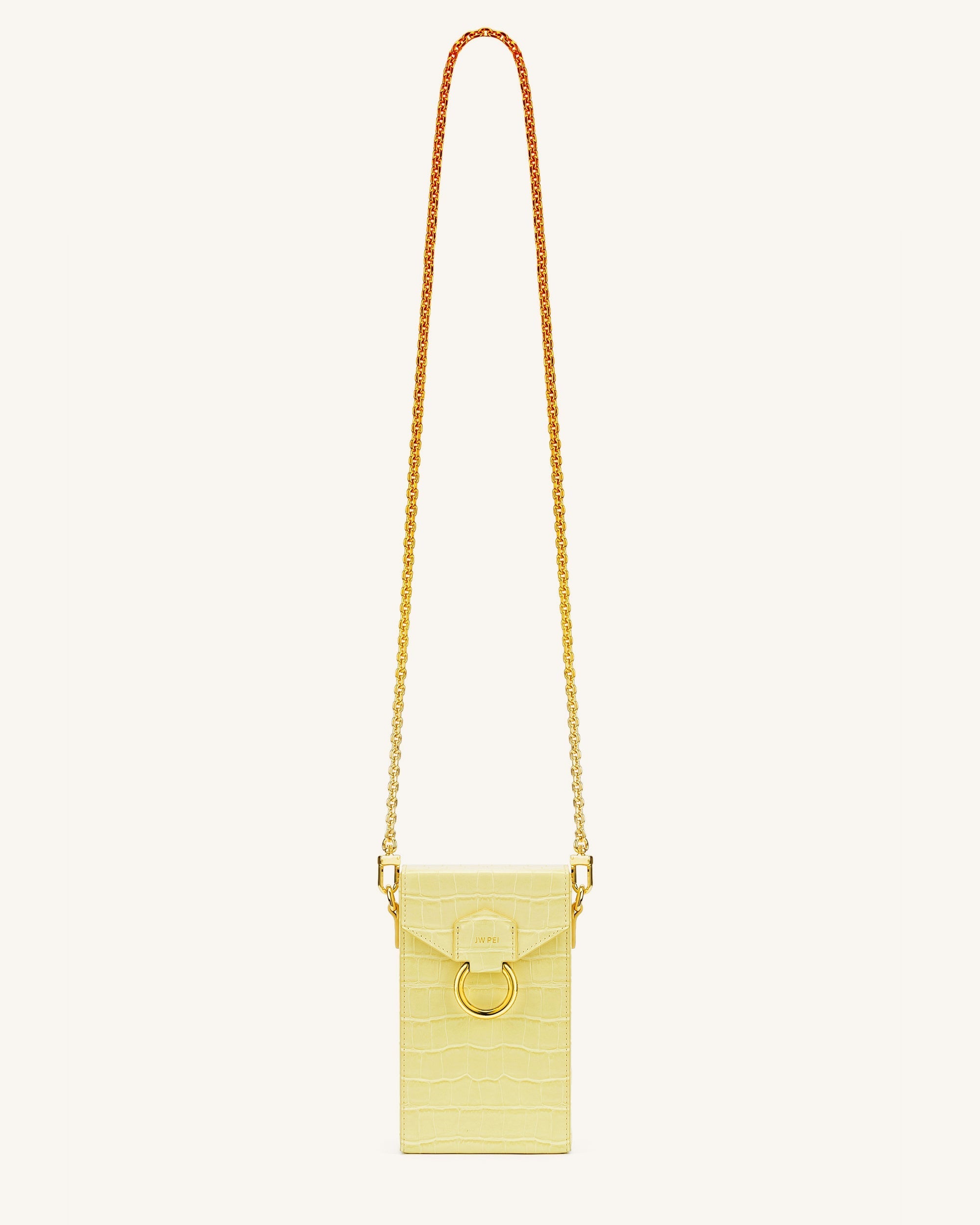 Lola Gradient Chain Phone Case - Light Yellow Croc