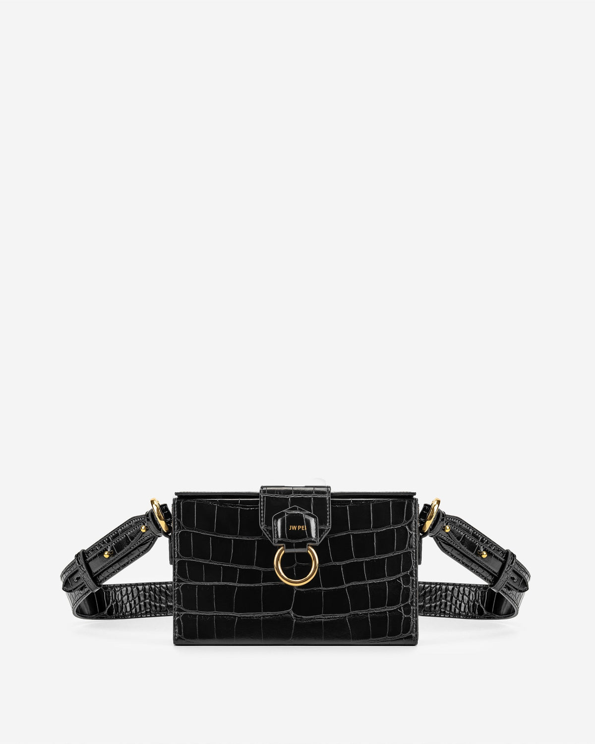 Grace Box Bag - Black Croc