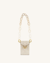 Mya Gradient Acrylic Chain Strap - Ivory
