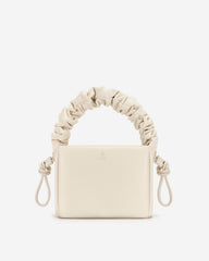 Rylee Pleated Drawstring Top Handle Bag - Off White