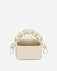Rylee Pleated Drawstring Top Handle Bag - Off White