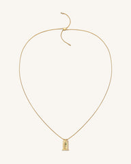 Roman Small Arch Pendant Necklace - 18ct Gold Plated & Multicolor Zircon