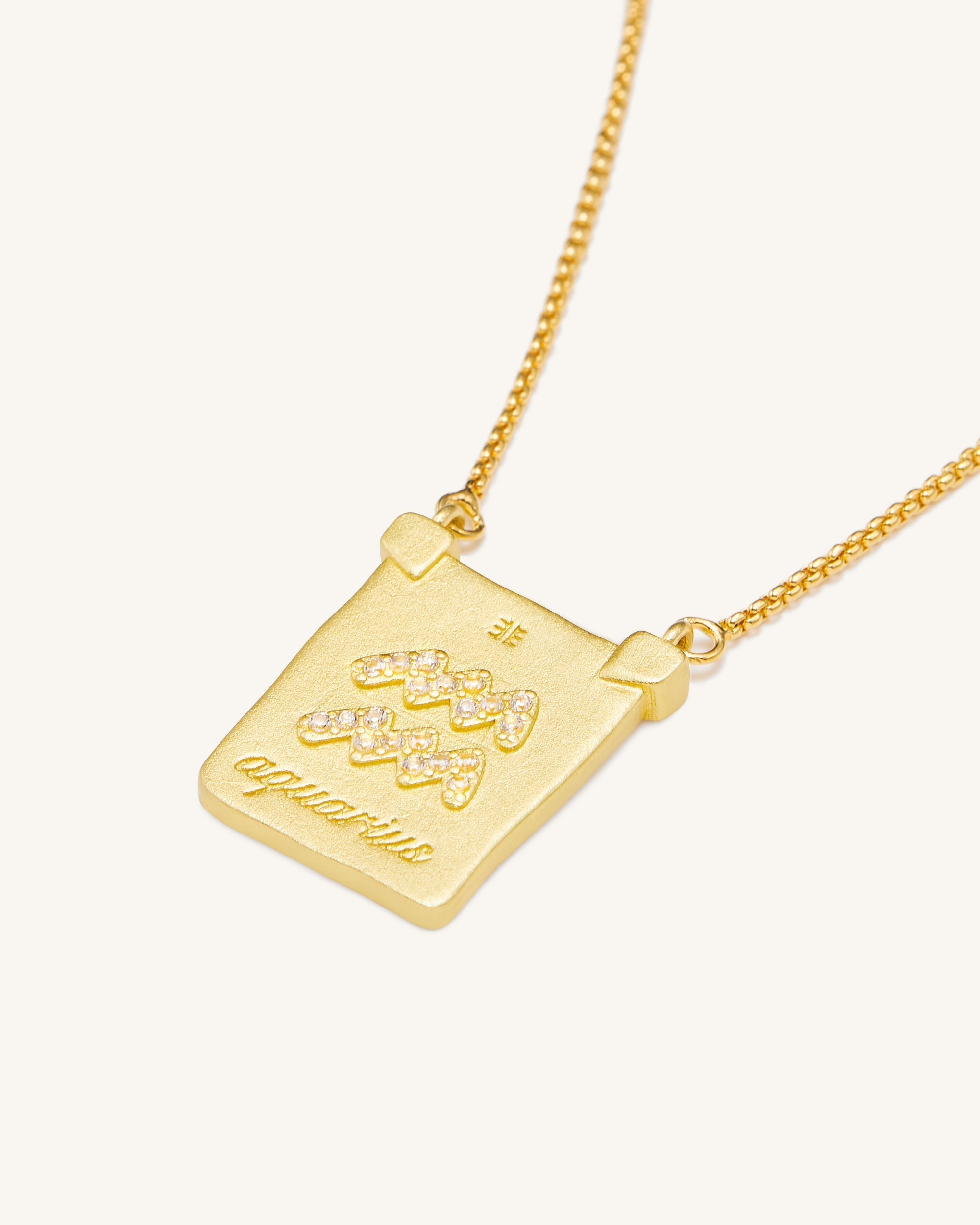 Zodiac Pendant Necklace - 18ct Gold Plated