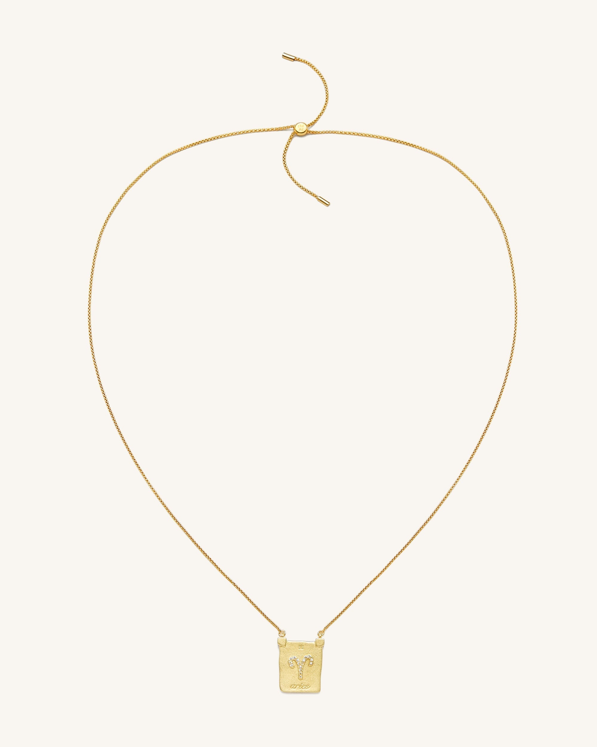 Zodiac Pendant Necklace - 18ct Gold Plated
