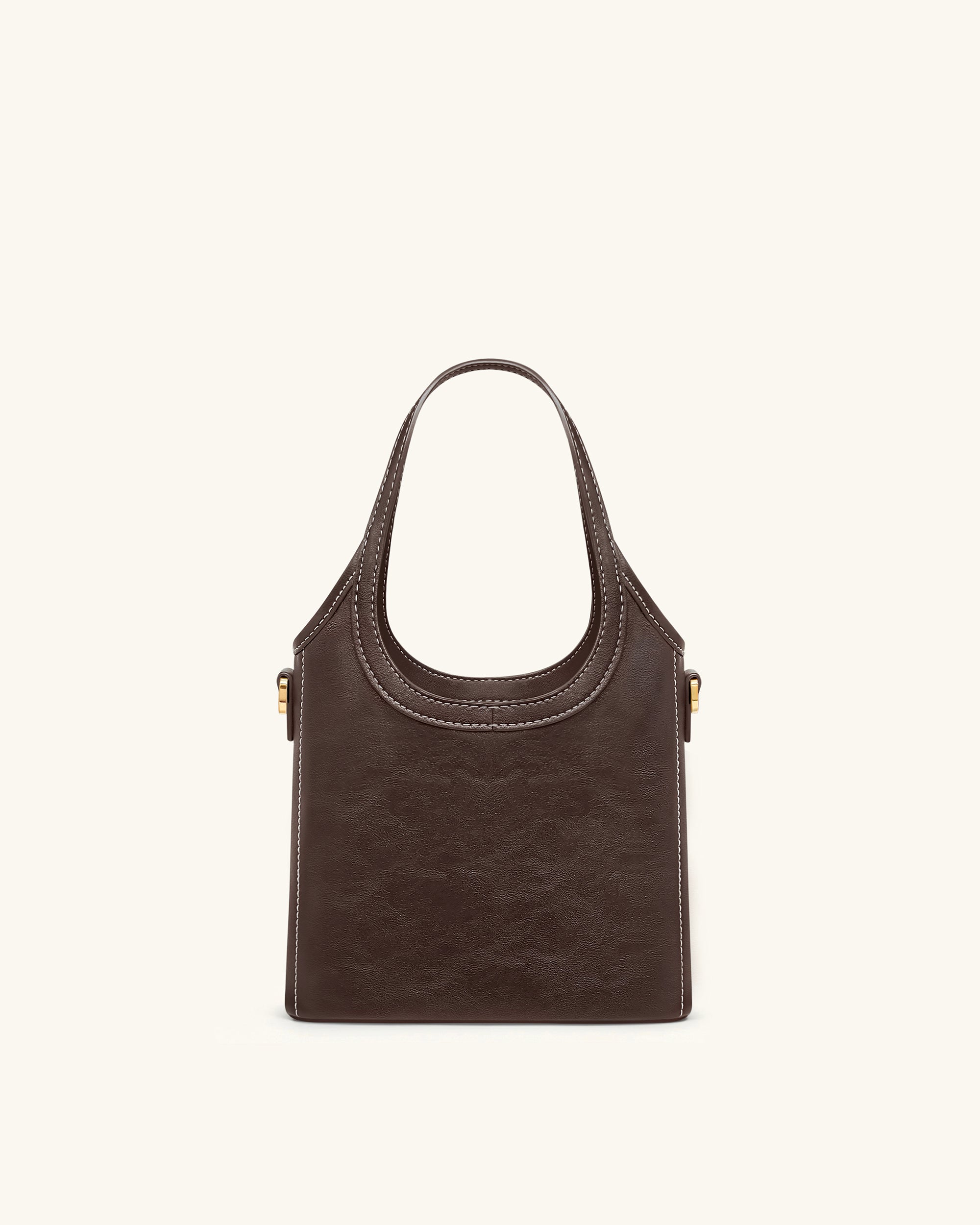 Brooke Mini Belted Embellished Top Handle Bag - Dark Brow