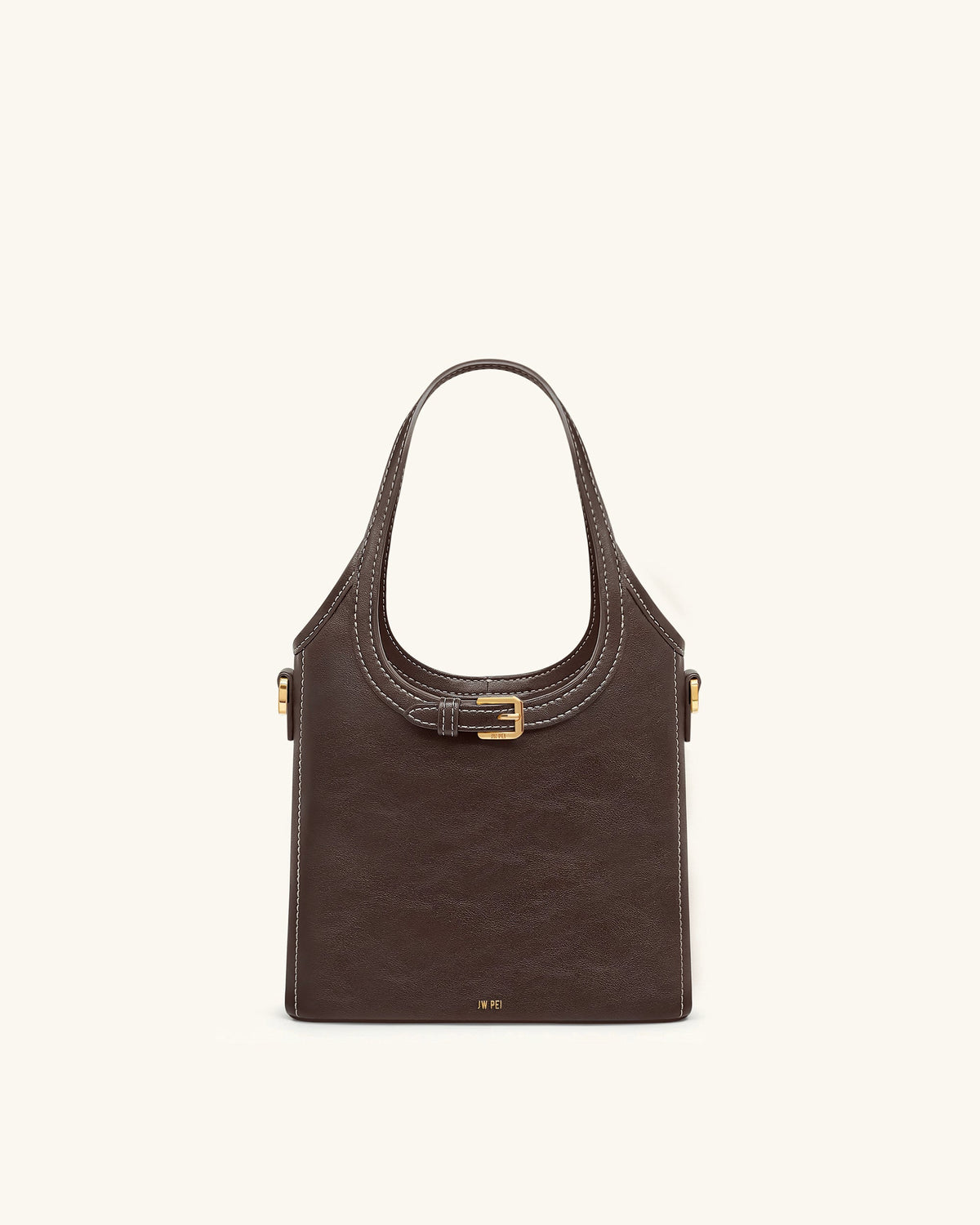 Brooke Mini Belted Embellished Top Handle Bag - Dark Brow