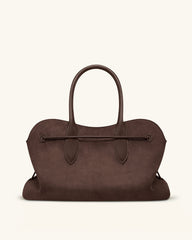 Adele Large Metal Rope Knot Tote Bag - Mocha Brown